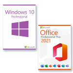 Microsoft Windows 10 Professional + Office 2021 Professional Plus License for 3 devices