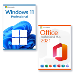 Microsoft Windows 11 Pro + Office 2021 Professional Plus License for 3 devices